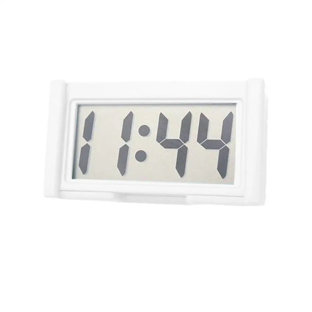 Mini Digital Clock Decorative Large Screen Car Clock Electronic Adhesive Self Ornament Dashboard Mini Car Accessories Clock
