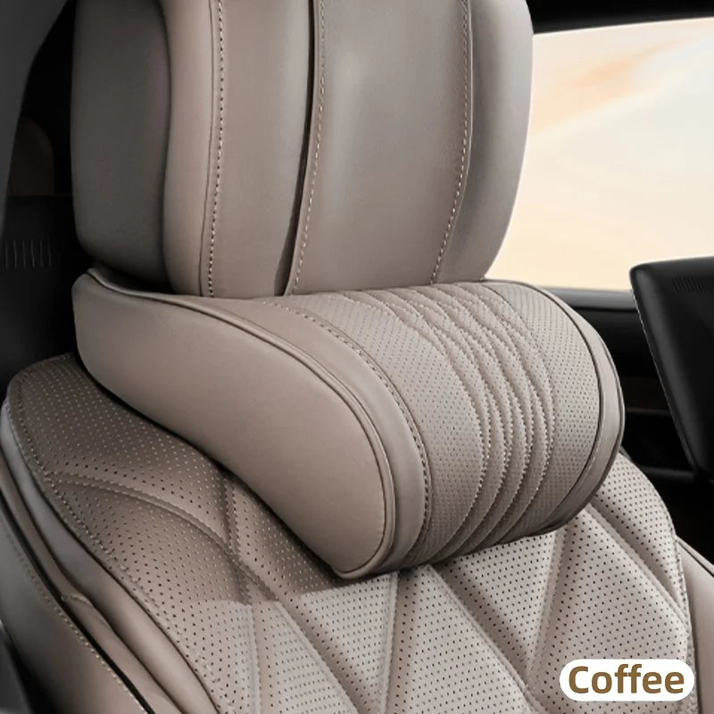Luxury Nappa Headrest: Ultra-Soft, Breathable Neck Support for Long Drives & Office Comfort. Premium Durable Material.
