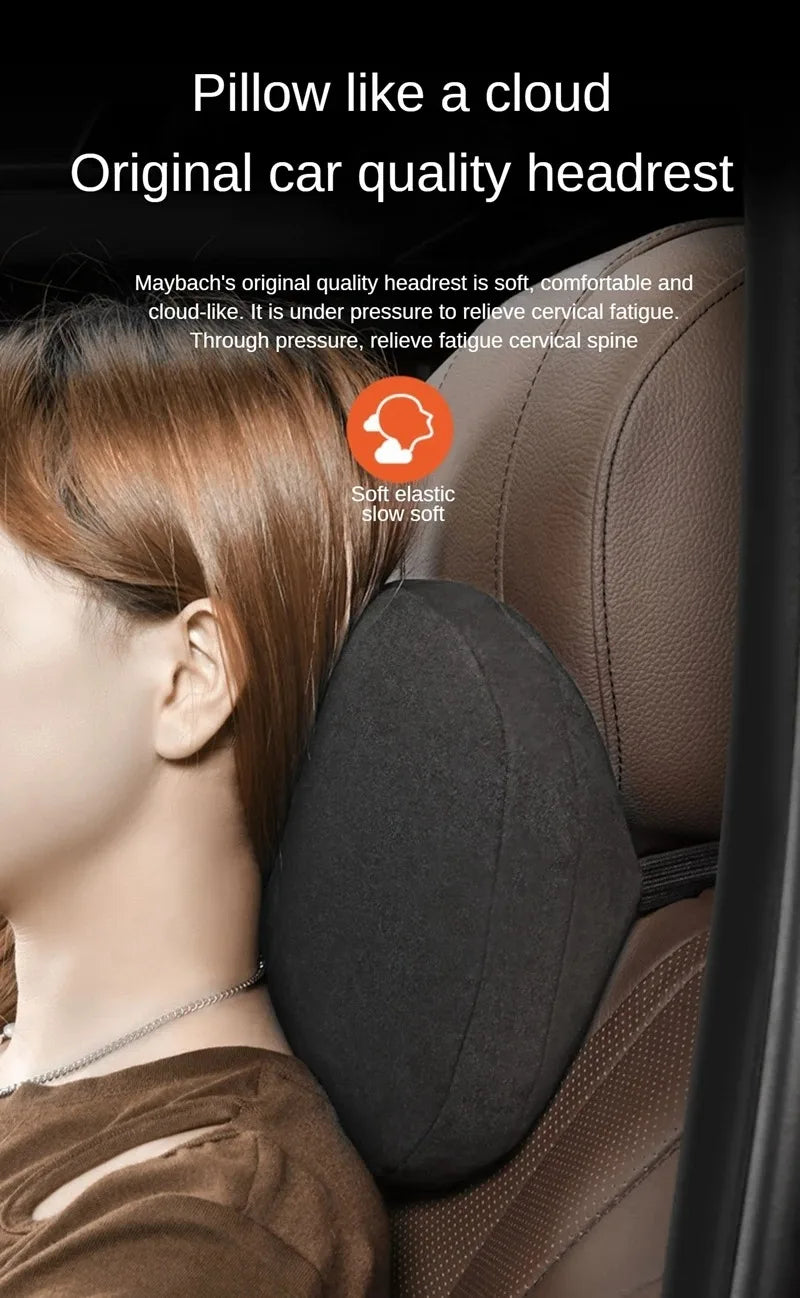 2PCS Memory Cotton Car Headrest Neck Support Car Accessories Seat Class Soft Universal Adjustable Car Pillow Neck Rest Cushion