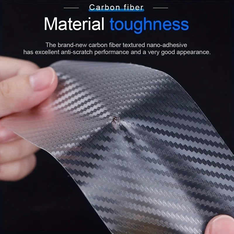 Carbon Fiber Car Door Edge Bumper Protector 3D Sticker Tape Wrap Transparent Anti-Scratch Film Vehicle Protect  Waterproof Body