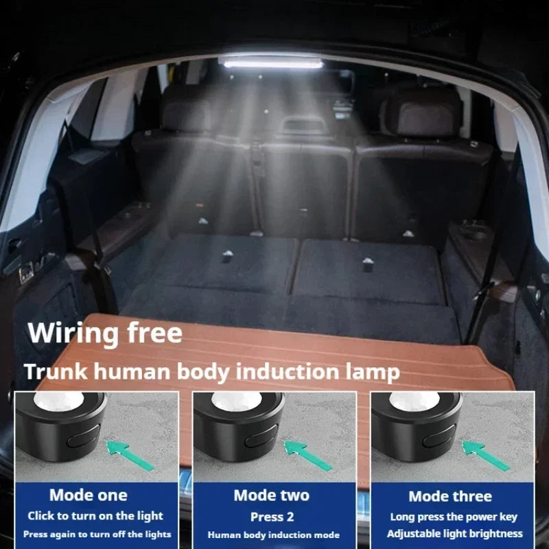 For Toyota Corolla 2002- 2016 2018 2019 2020 2021 Trunk Car Sensor Light Floor Trunk Hood USB Rechargeable Induction Light Bar