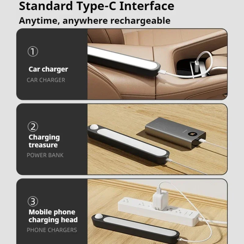 For Toyota Corolla 2002- 2016 2018 2019 2020 2021 Trunk Car Sensor Light Floor Trunk Hood USB Rechargeable Induction Light Bar