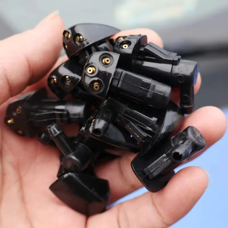 2/1Pcs Car Windshield Wiper Washer Spray Nozzle Fits Most Car Models Car 3 Holes Windshield Washer Nozzle Wiper Water Spray Jet