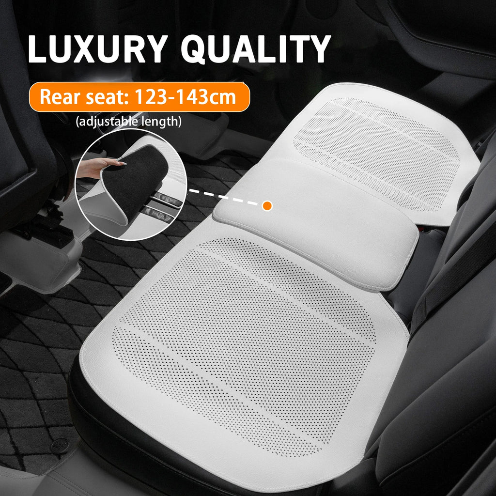 For Tesla Car Seat Cover Full Surround Protective Covers Breathable Sweatproof Four Seasons Nappa Leather Seat Cushion