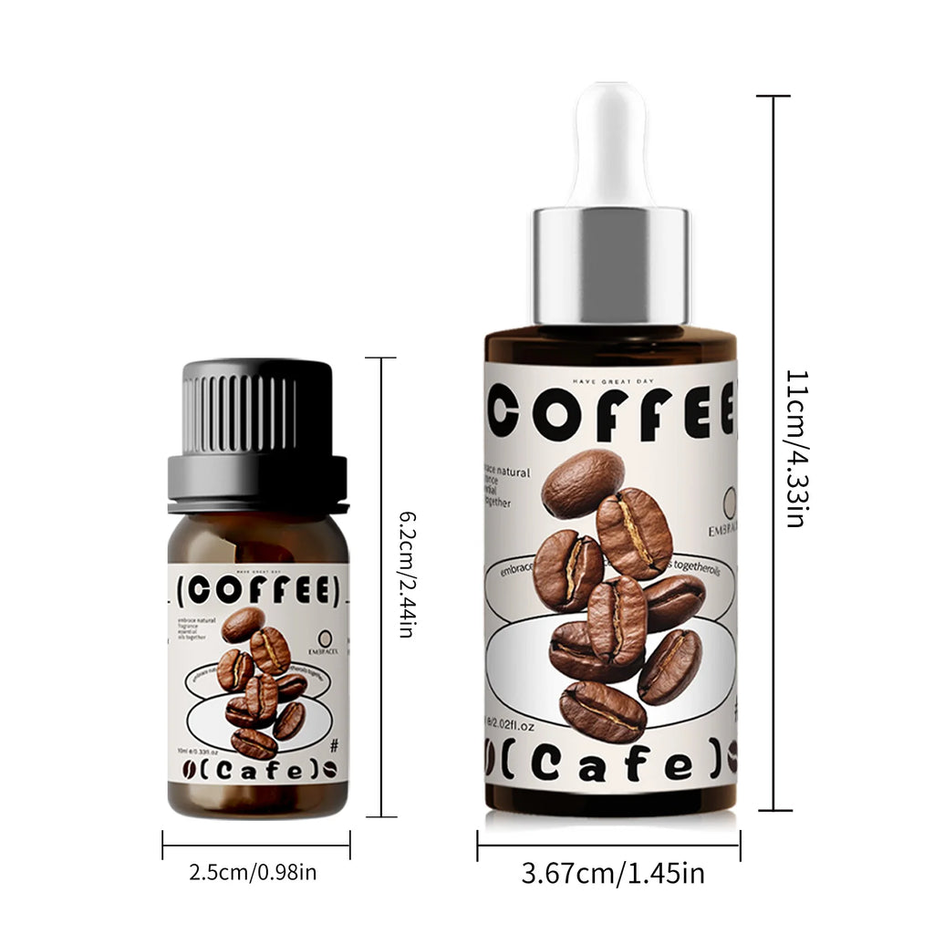 10ml 60ml Essential Oils Coffee Fragrance Cafe Perfume Refreshing Car Aromatherapy Cafe Parfum For Gift