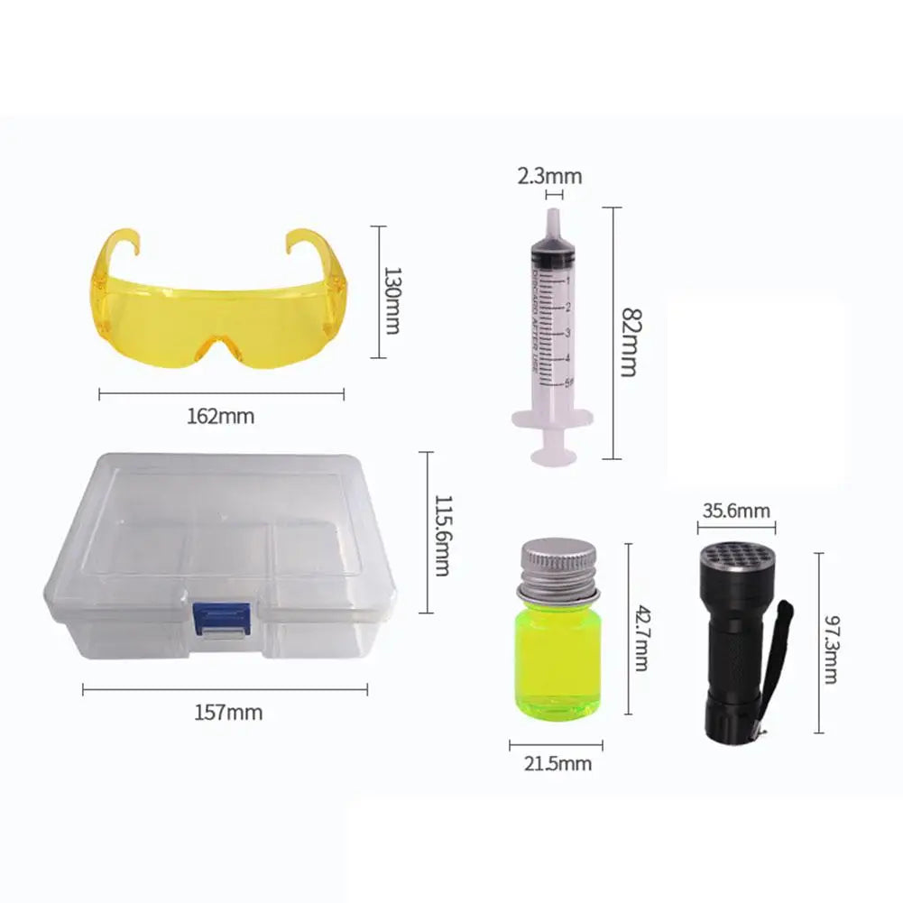 Auto UV Dye air conditioning leak Test Repair Fluorescent Tools kit Car Detection Repair R134a Refrigerant Gas A/C tools