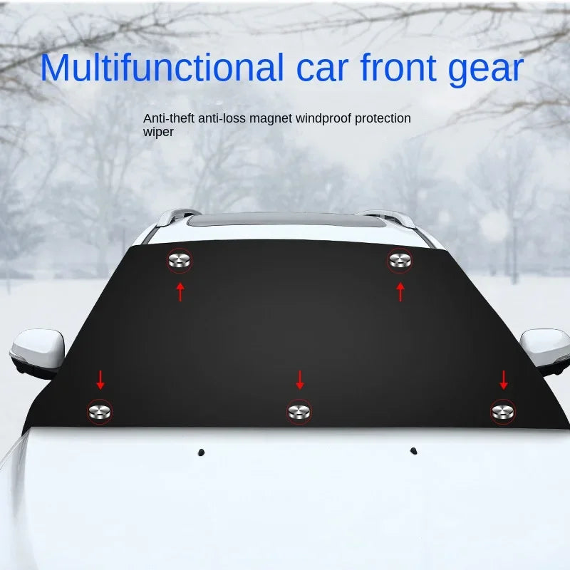 Magnetic car snow shield Car sun shield Thickened frost protection and sun protection car cover