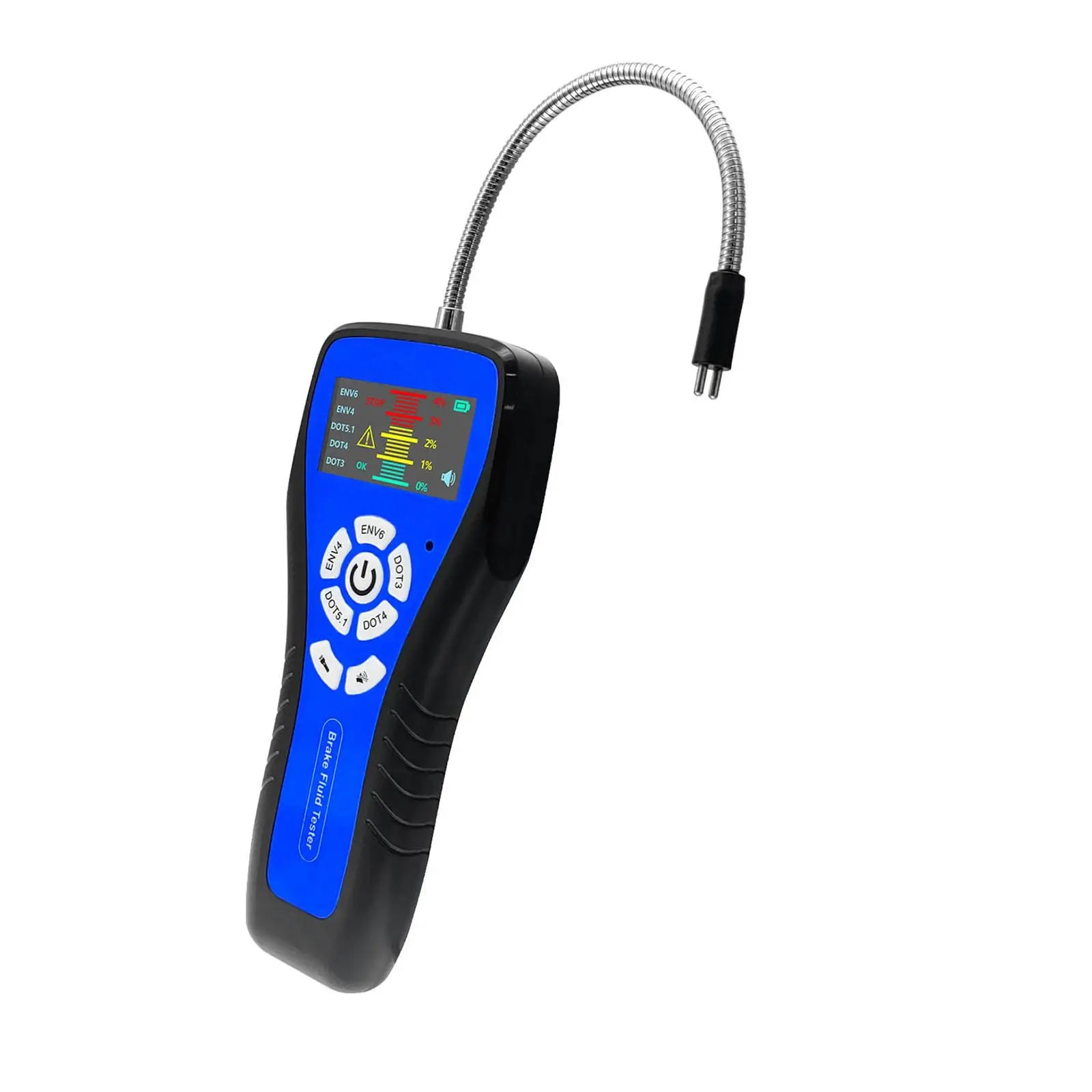 Automotive Brake Fluid Tester with LCD Display and Alarm for Dot3 Dot4 Dot5.1 Env4 Env6