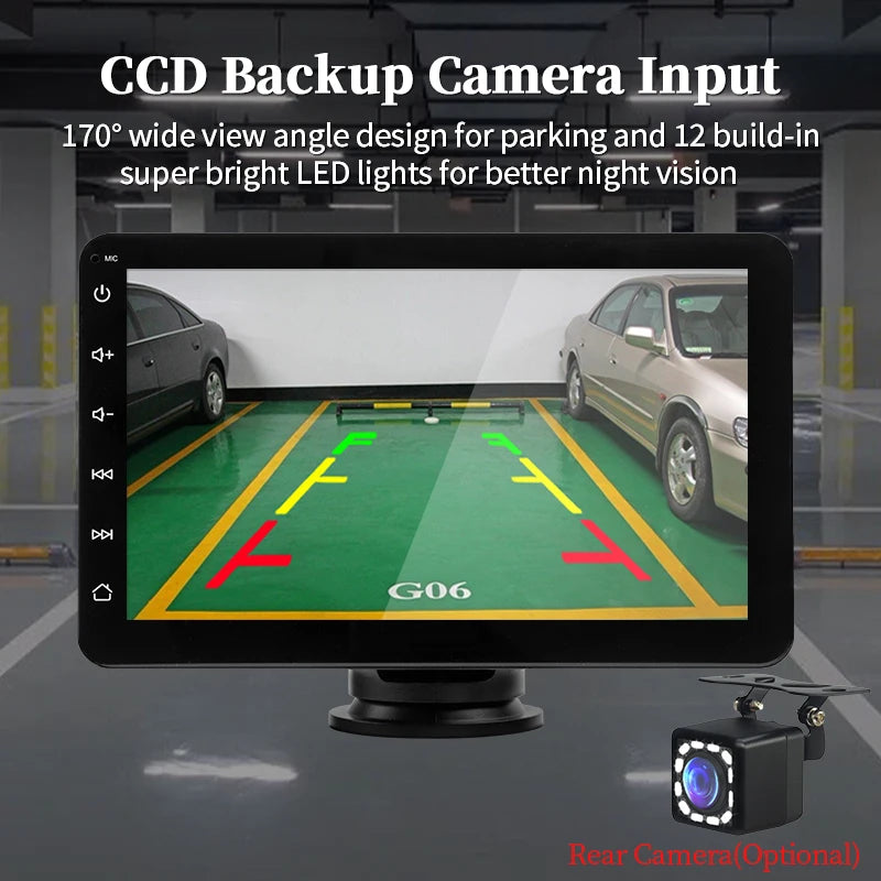 SINOVCLE 7" Portable Wireless Carplay Android Auto Car Radio Multimedia Player IPS Touch Screen AUX  USB Bluetooth Mirror Link