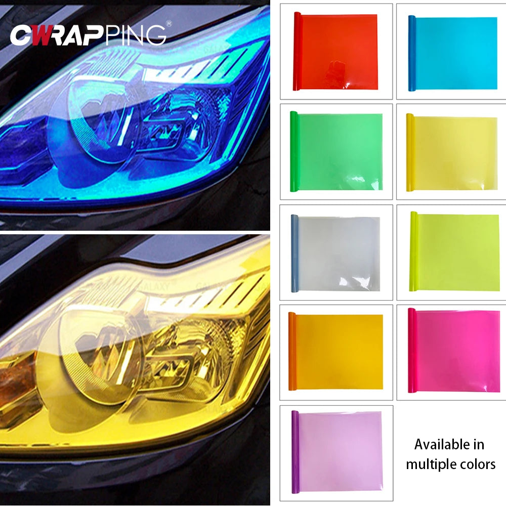 Car Fog Light Headlight Taillight Tint Vinyl Film Sheet Sticker Scratch Resistant Auto Body Film Cover Tunning Car Accessories