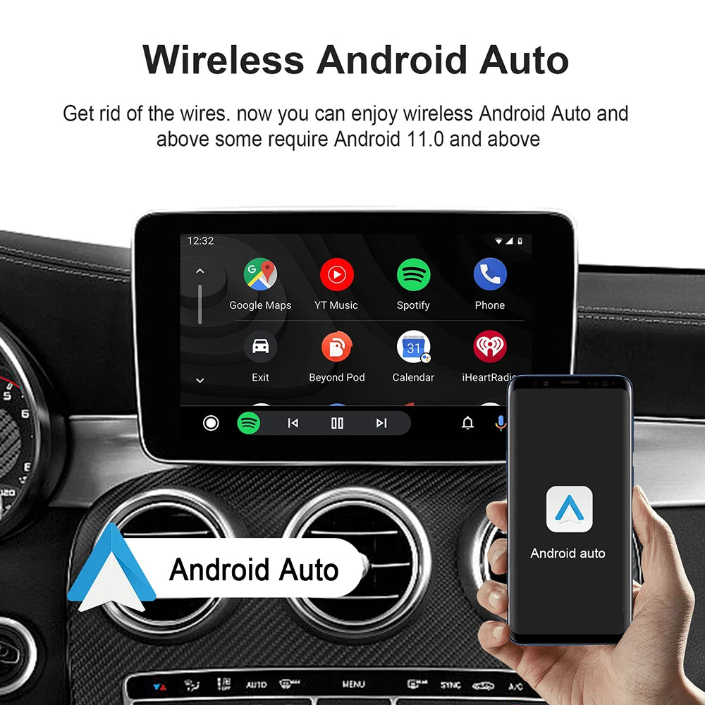 Carplay Box Android 13 Wireless Android Auto Smart TV Box Car Intelligent System WIFI Support Netflix YouTube FOTA Upgrade