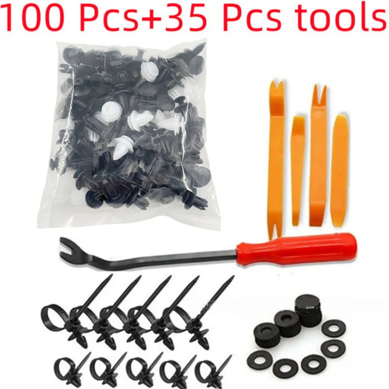 725 Bumper Clips Car Retainer Clips Plastic Fasteners Kit Auto Body Push Rivets Fender Liner Clip Set Toyota GM Ford Honda Chevy
