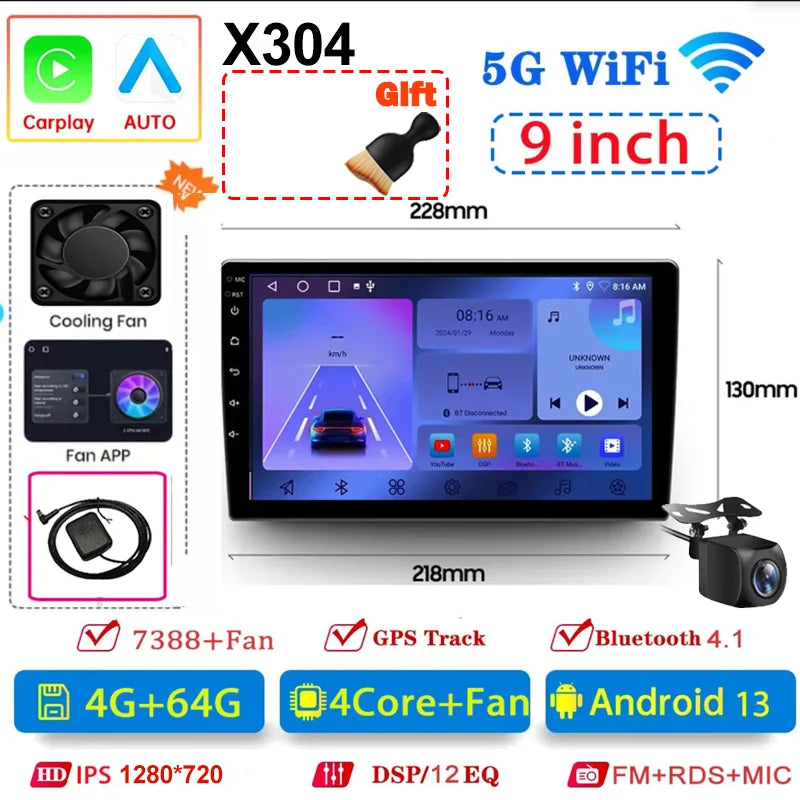 7/9/10 inch Universal Android 13 Car Radio 64G Autoradio android 2 Din car radio GPS BT Central Multimedia Smart car systems