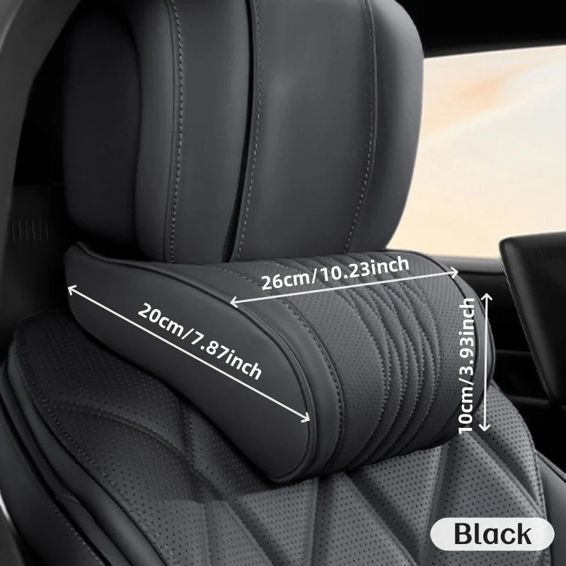 Luxury Nappa Headrest: Ultra-Soft, Breathable Neck Support for Long Drives & Office Comfort. Premium Durable Material.
