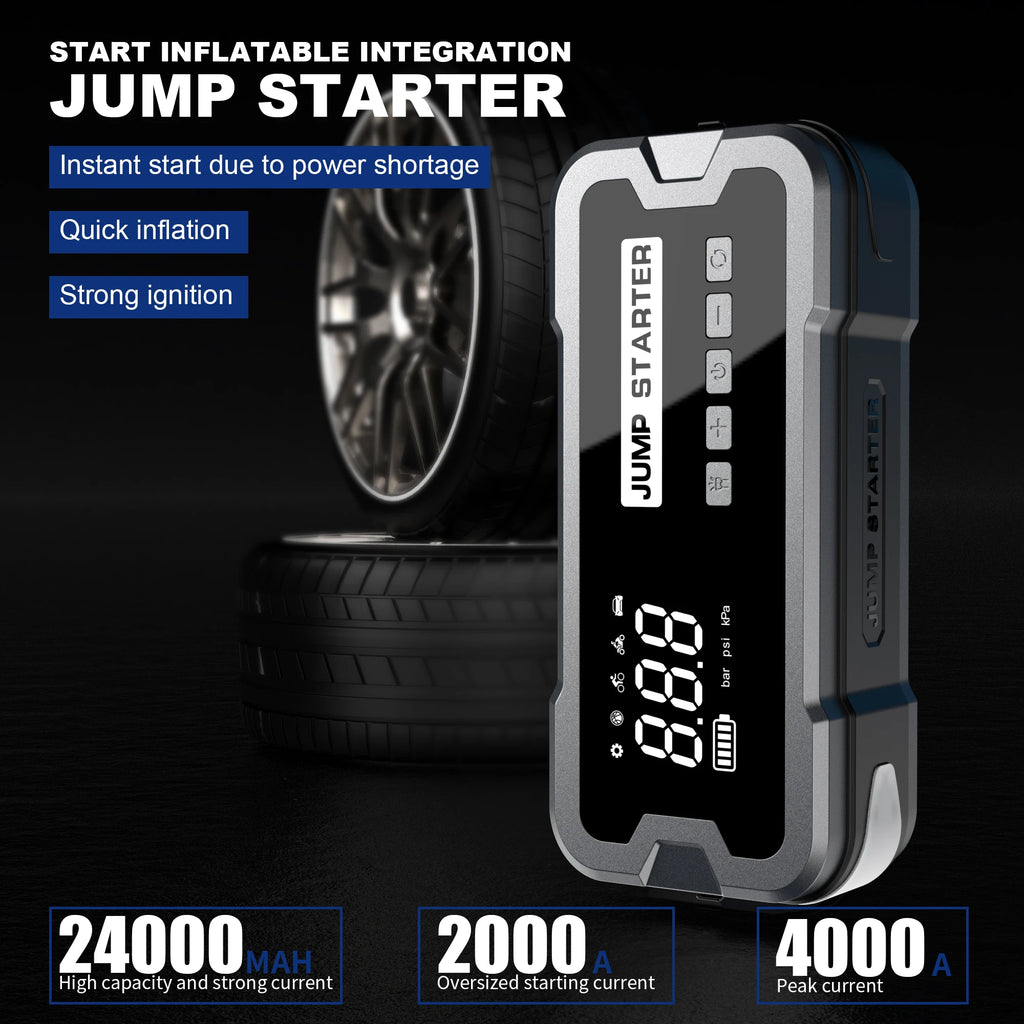Roadjoy Car Jump  Starter with Air Compressor 150PSI 7000A Portable Car Starter Battery Pack (Full Gasoline/10.0L Diesel)