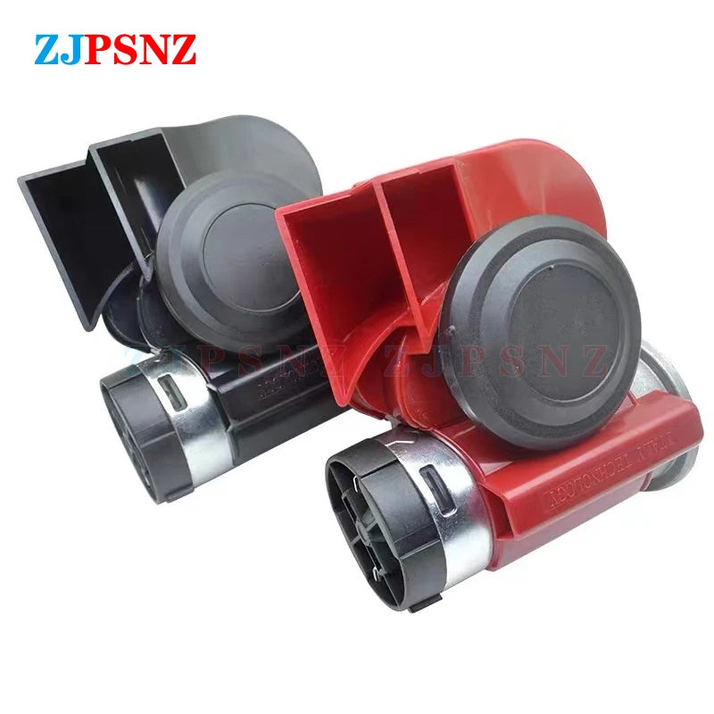 12V 24V Dual Tone Horn Kits Snail Air Horn Waterproof Auto Twin Dual Tone Compact Horn For Car Auto Motorcycle 132db Super Loud