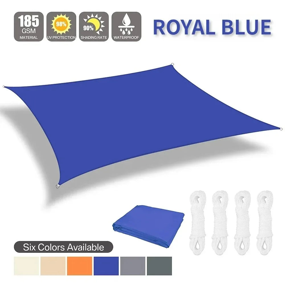 2x3/3x4/4x5/5x6M Sun Shade Sail Waterproof Outdoor Square Rectangle Garden Patio UV Block Party Canopy Pool Camp Awning Shelter