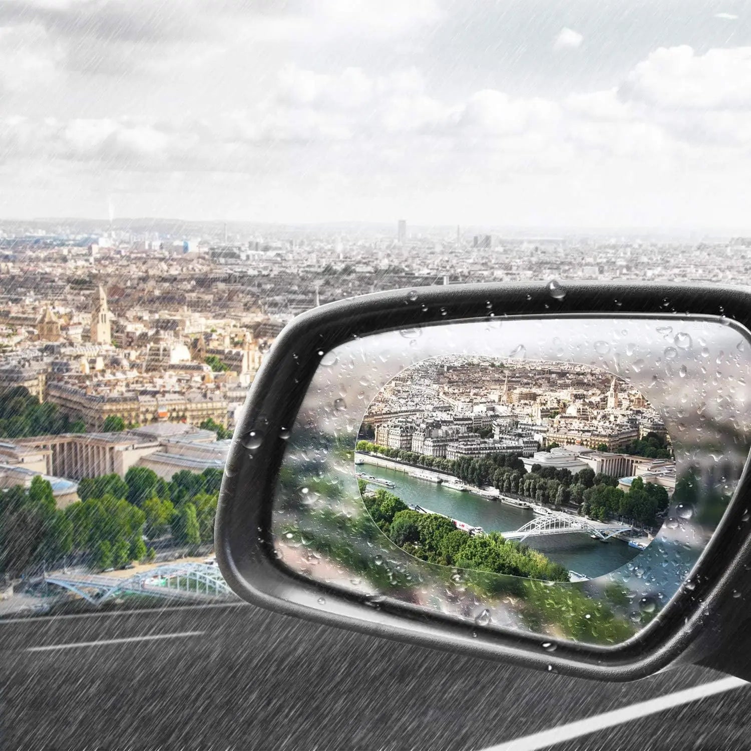 2PCS New Rainproof Film Sticker Car Rearview Mirror Protective Rain Proof Anti Fog Waterproof Sticker Window Transparent Sticker