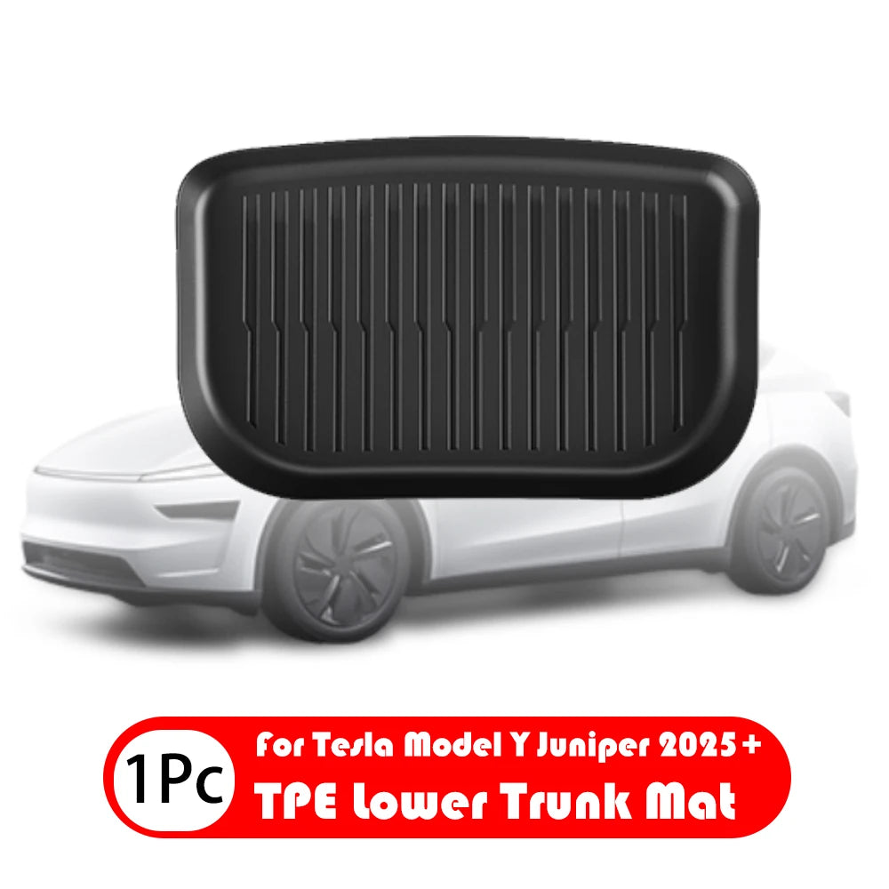 For Tesla New Model Y Juniper 2025+ TPE Floor Mats Waterproof Luggage Mat Wear-resistant Foot Pads ModelY Trunk Mats Accessories