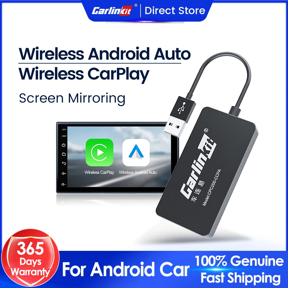 Carlinkit Wireless CarPlay for Android Car Head Unit Wireless Android Auto Dongle Mirror Screen Mirrorlink USB Adapter CCPW CCPA