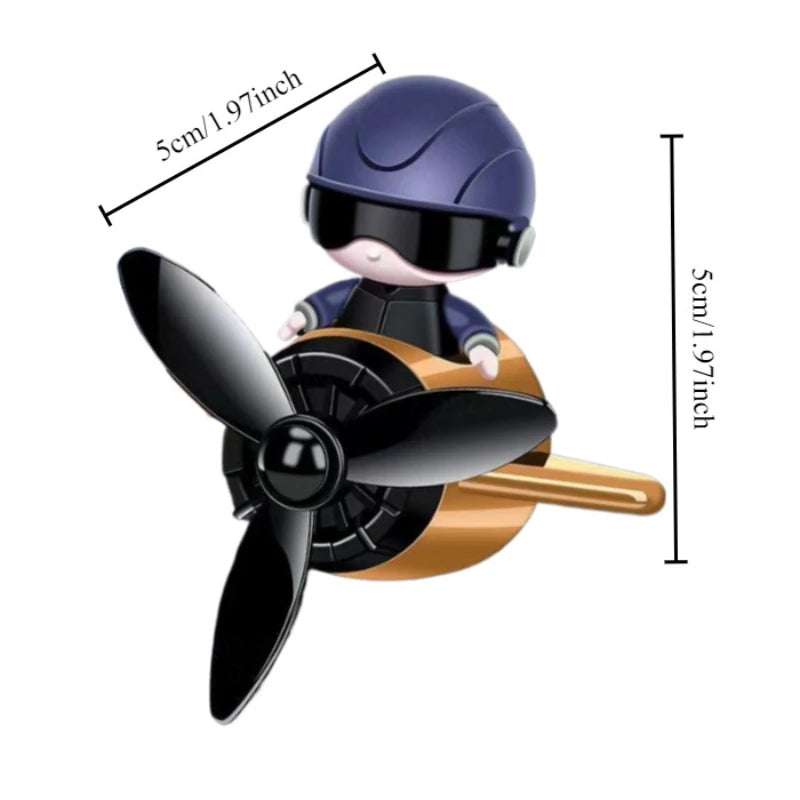Spaceman Design Car Air Freshener - AC Vent Mount, Airplane Fan Style & Interior Decoration Ornament