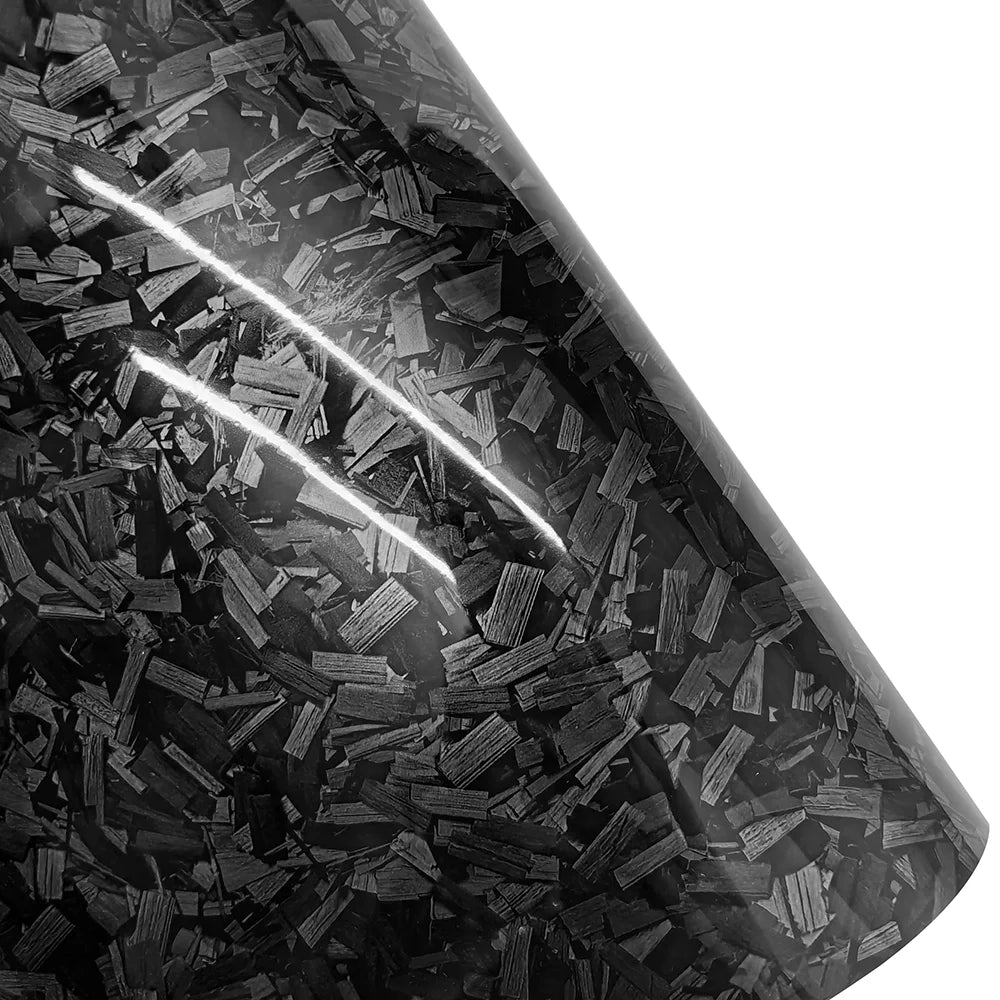 10~50cm*152~300cm High Glossy Black Silver Red Forged Carbon Fiber Vinyl Wrap Film on the Hood Adhesive Vinyl for Car Stickers