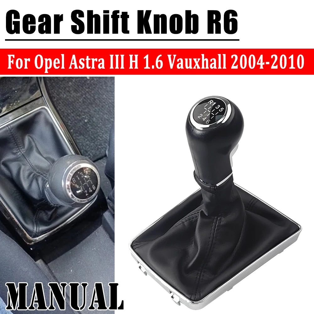 Gearbox Handles Gear Shift Knob Lever Shifter 5 6 Speed For AUXHALL OPEL ASTRA III H 1.6 2004 2005 2006 2007 2008 2009 2010