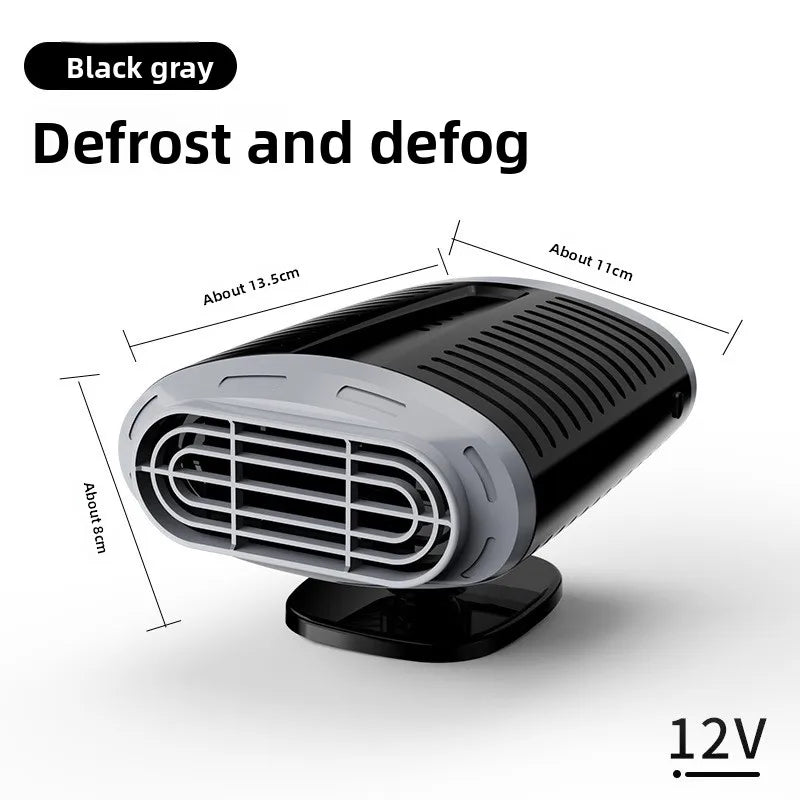 12V Electric Car Heater Portable 360 Degree Adjustable Cooling Fan Air Purifier Windscreen Defogging Defroster Energy-Saving