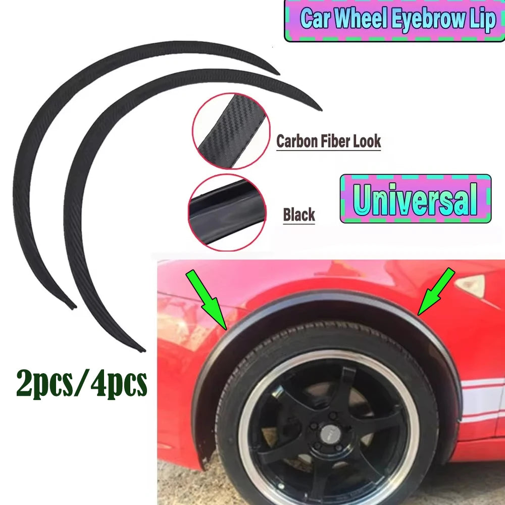 73cm Car Wheel Eyebrow Arch Protector Trim Lips Fender Flare 2p/4pcs Universal Auto Anti-scratch Mudguard Flaring Extended Strip