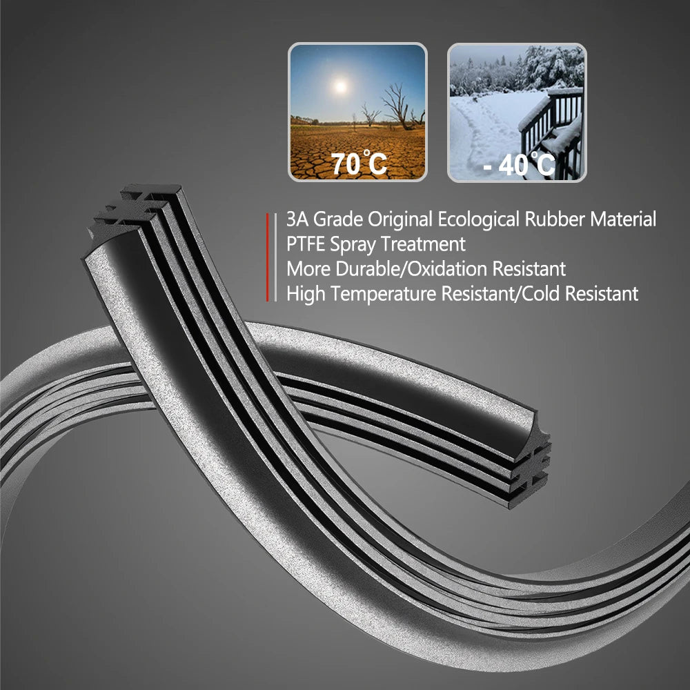 For  Mercedes-Benz C-Class W203 S203  CL203  2001-2007  Front Windshield Wiper Blades 2pcs Windscreen Window Accessories