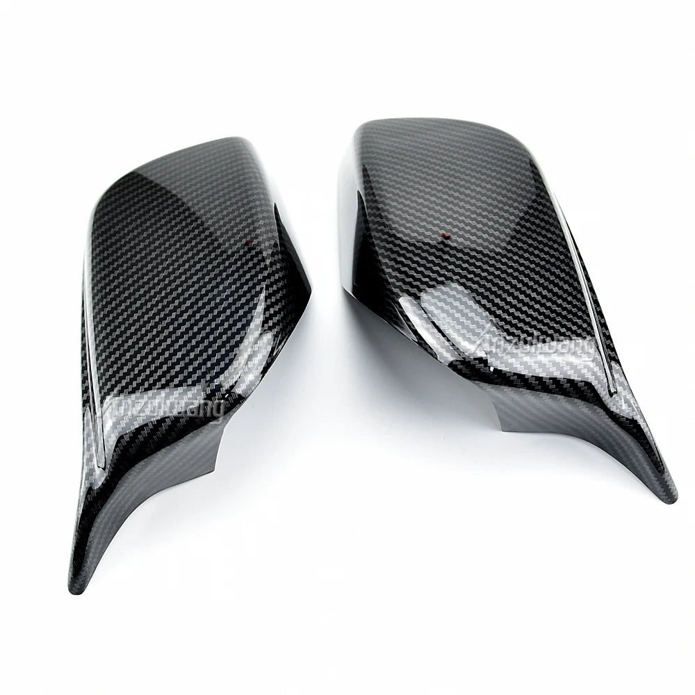 2PCS Car Rearview Side Mirror Cover Caps For BMW E60 E61 2003-2008 M Style Replacement Side Mirror Cover Caps