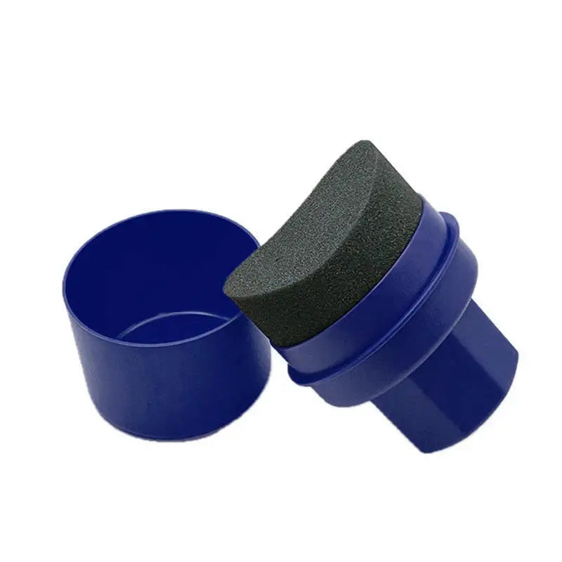 Waxing Sponge for Car Wax Applicator Pad With Lid Curved Shaped Easy Waxing Tire Sponge Tire Cleaning Tools Detailing Brush