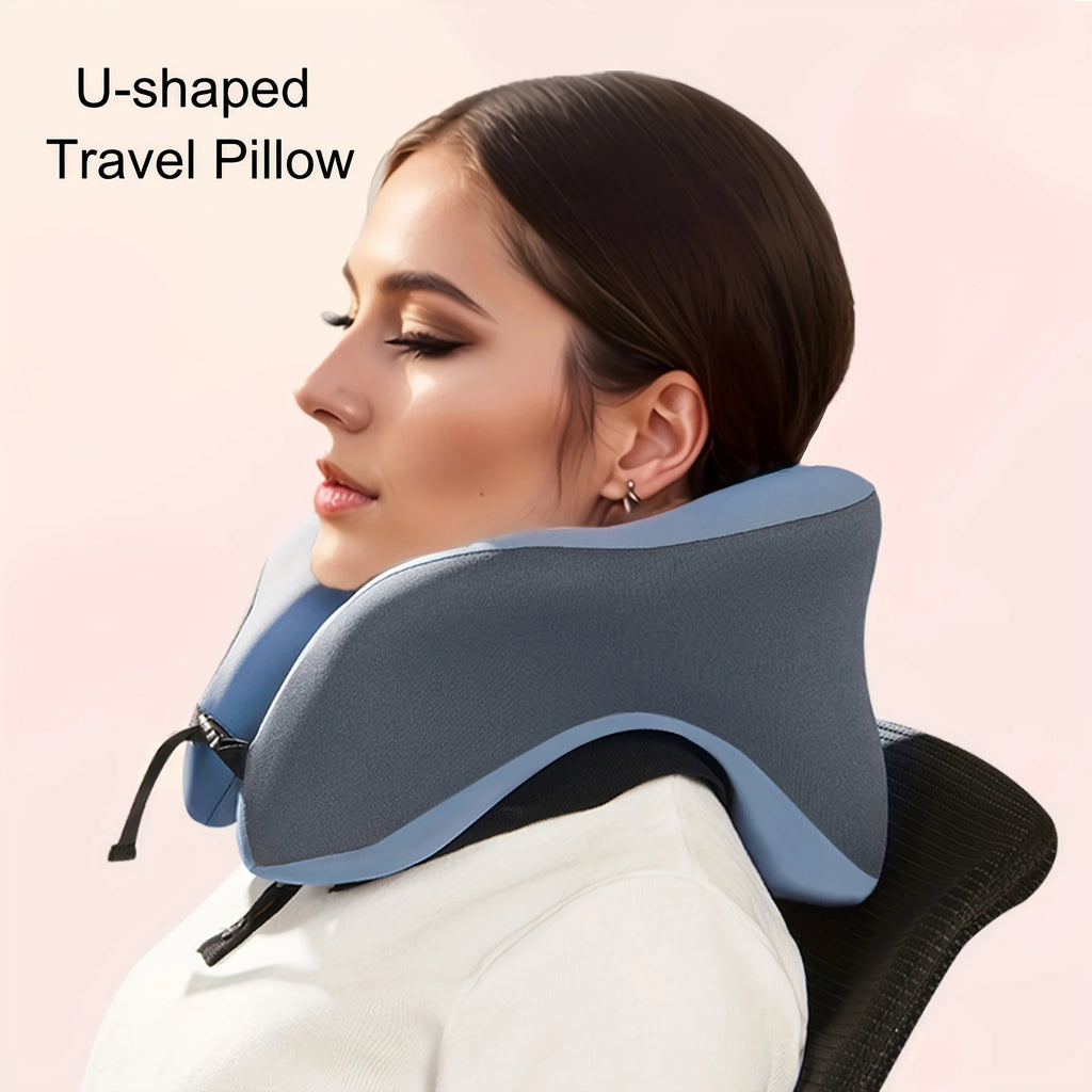 Nap Pillow, Travel U-Shaped Pillow, Neck and Cervical Spine Pillow, Airplane Car Office Home Headrest, Neck Support Pillow, Tummy Sleeping Pillow, Memory Foam Core Pillow.