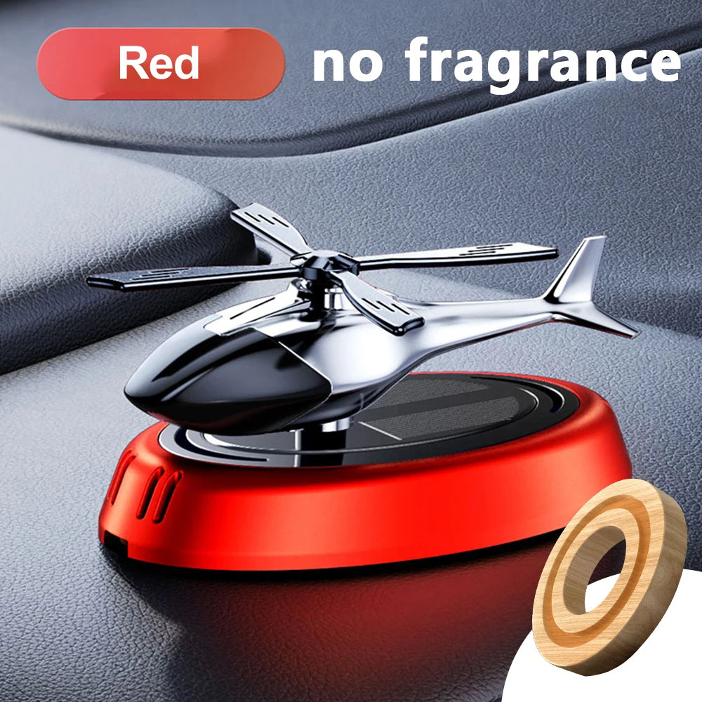 Solar Car Air Freshener Car Center Console Perfume Helicopter Decoration Car Interior Solar Car Rotating Perfume