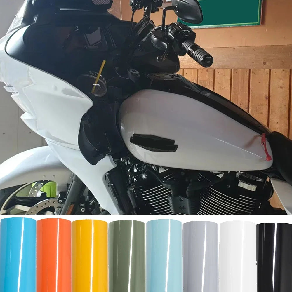 Car Wrap Vinyl Film Vehicles Glossy Colors Change Modified Cover Auto Partial Body Vehicles Motorcycles Stickers Accessories