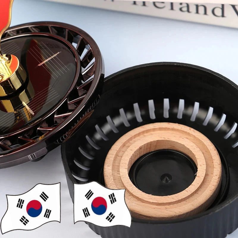 Solar Car Air Freshener Aromatherapy Perfume Interior Car Rotating Flag Decoration Car Center Console 2024 New Decorations