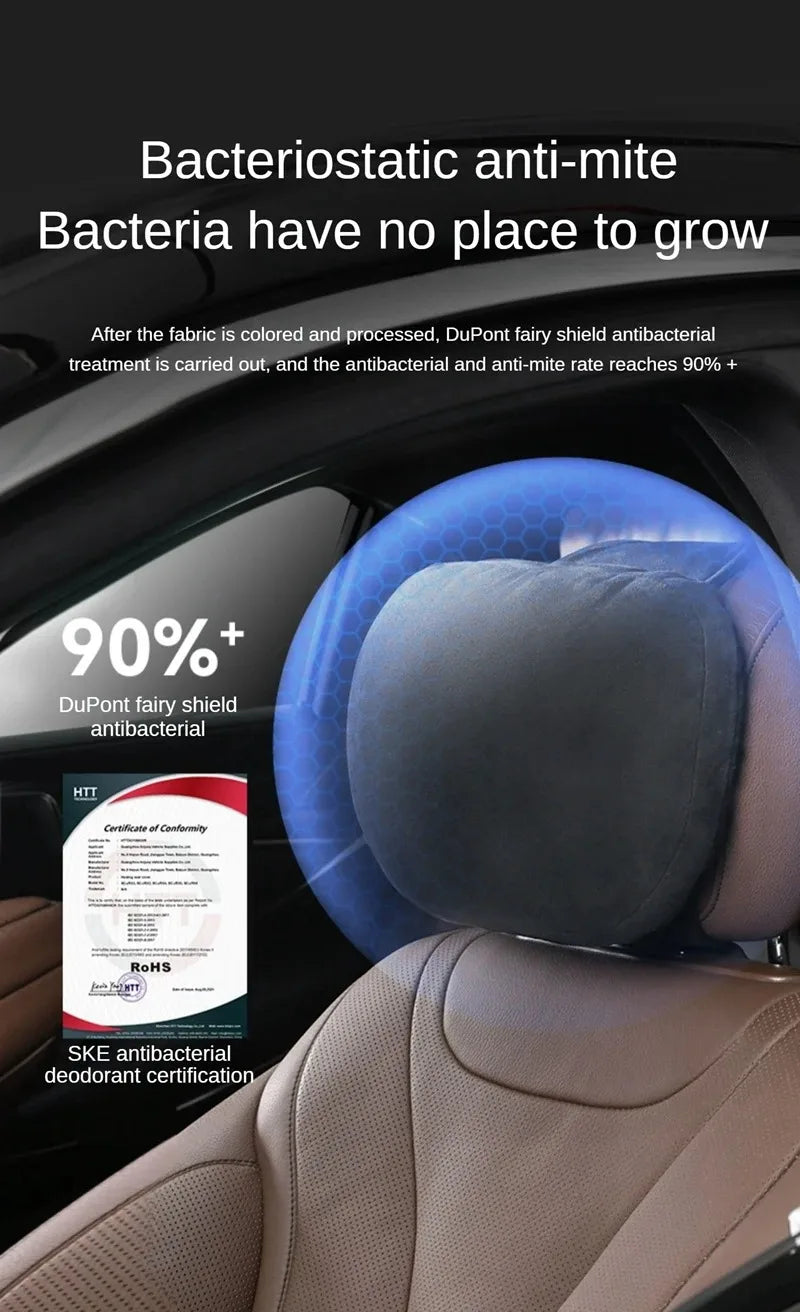 2PCS Memory Cotton Car Headrest Neck Support Car Accessories Seat Class Soft Universal Adjustable Car Pillow Neck Rest Cushion