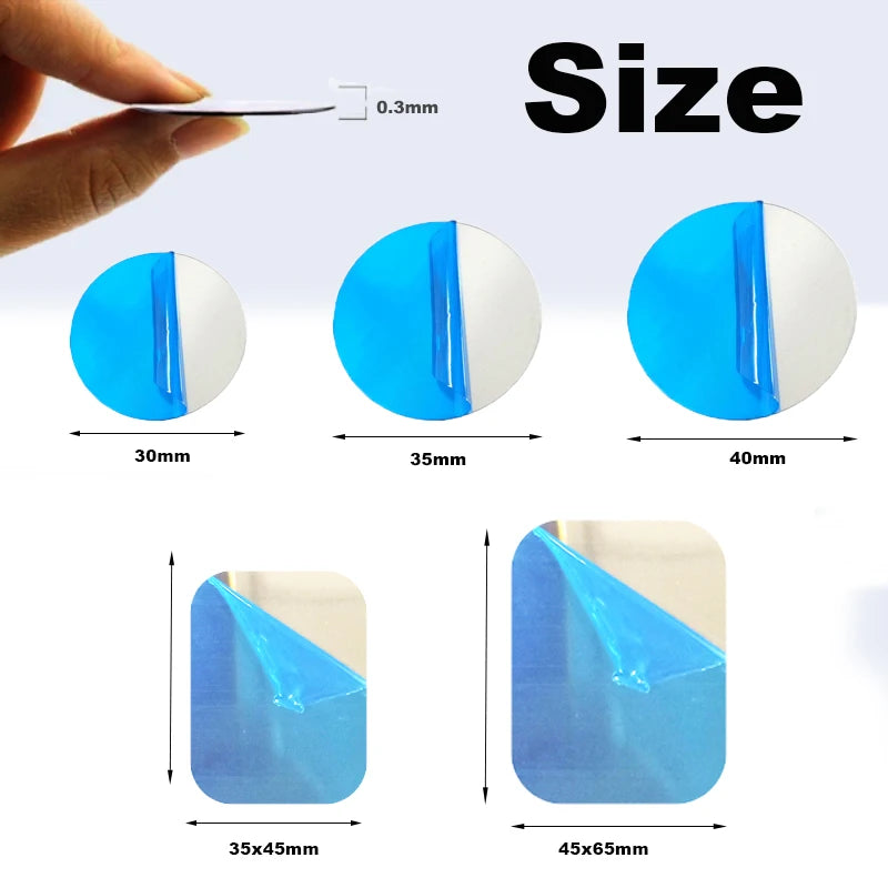 1/20Pc Car Phone Holder Metal Plate Magnetic Sticker Holder for Mobile Tablet Magnet Disk Desk Car Stand Round Square Iron Sheet