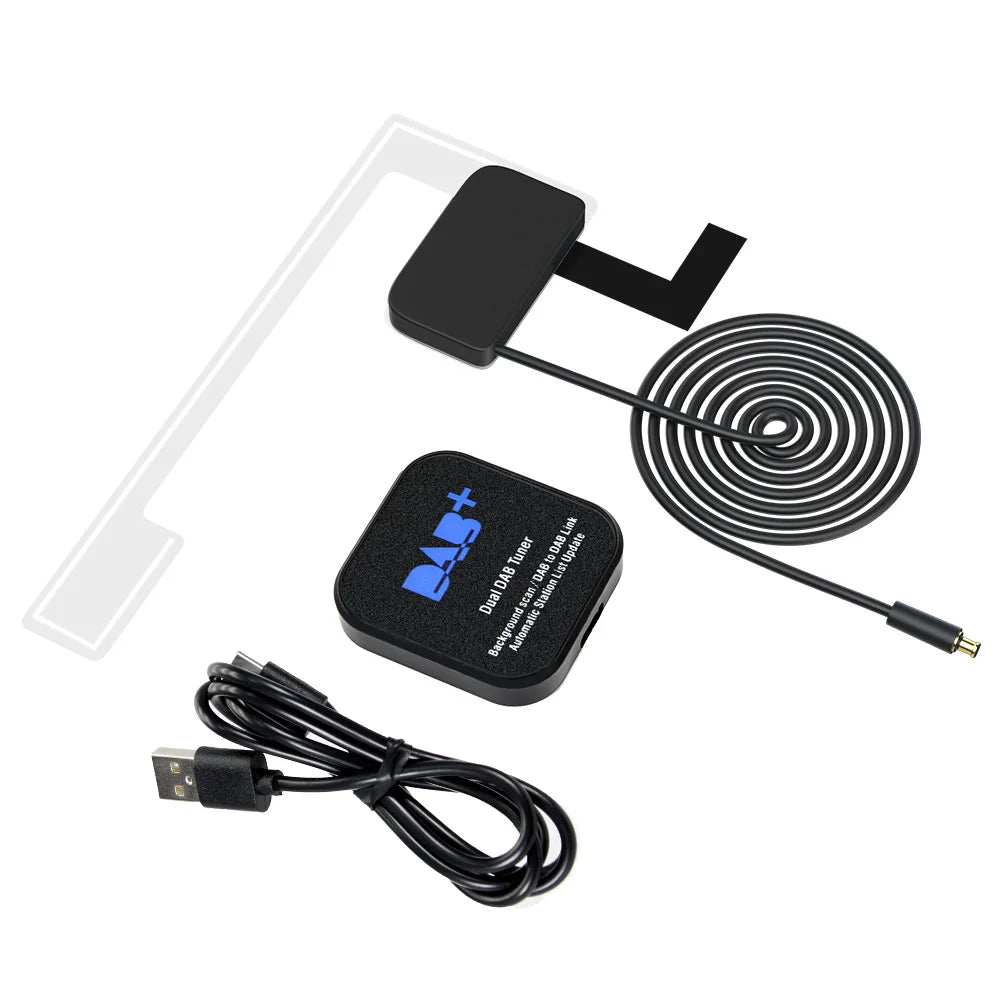 Dual DAB+ Modul DAB Box Digital Signal Receiver DAB+ Receiver Antenna Aerial USB Interface Portable For Android Car Radio Stereo