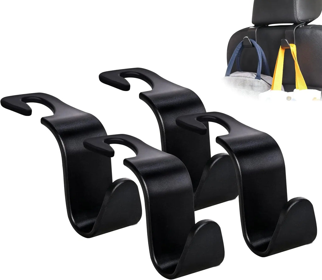 2/4Pcs Car Headrest Hooks Hanger for Bags Seat Back Organizer Holder Clips Auto Fastener Hooks Car Storage Interior Accessories