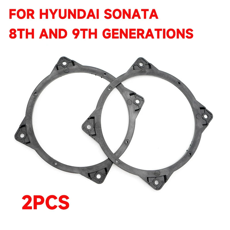 2pcs Car 6.5 " Sub Woofer Audio Speaker Mount 6.5" Horn Bracket Washer Pad Adapter For Hyundai Sonata 8 9th Generation