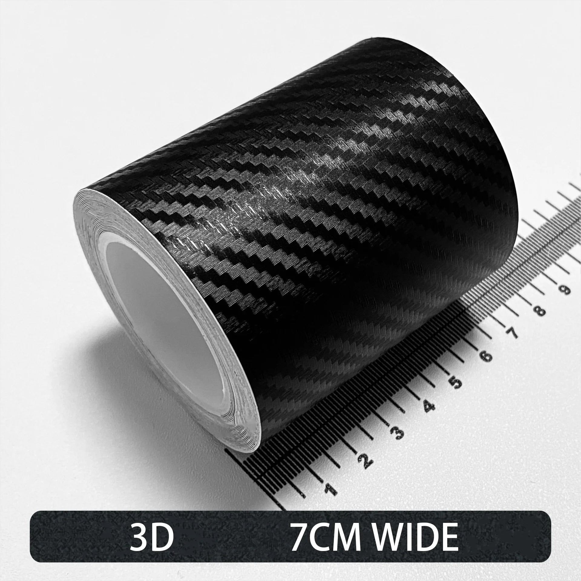 Carbon Fiber Car Stickers Self-adhesive Automotive Wrap Tape Matte Black Protective Car Film 3D Vinyl Door Strip Accessories
