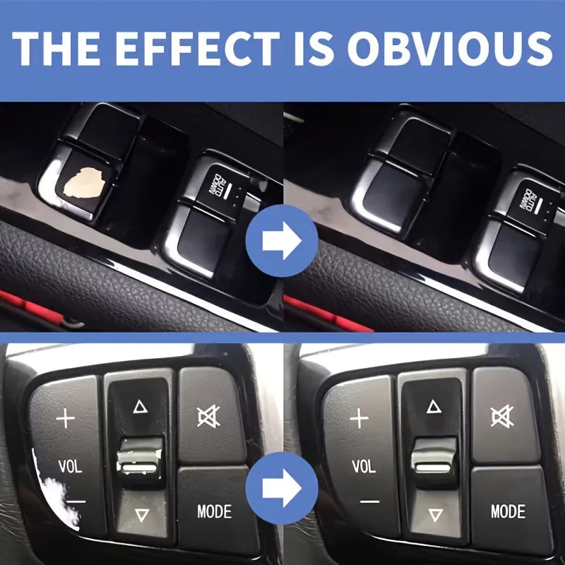 IFUBO Pro Car Paint Repair Pen: One-Step Black Plastic Touch-Up for Interior/Exterior Scratch Removal