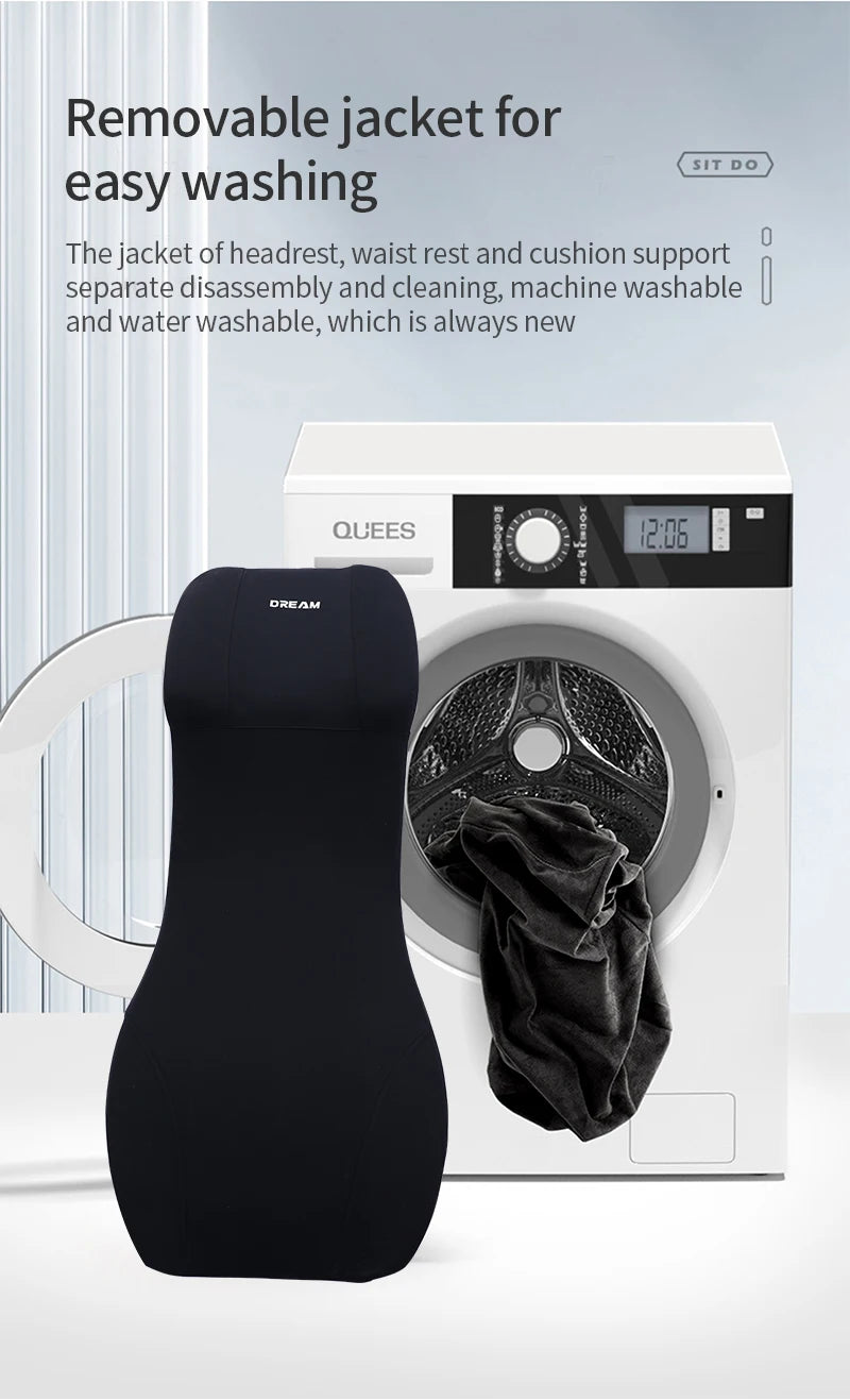 Car Leather Headrest Lumbar Support Memory Foam Car Rest Neck Pillow Back Cushion Seat Waist Supports Car Interior Accessories