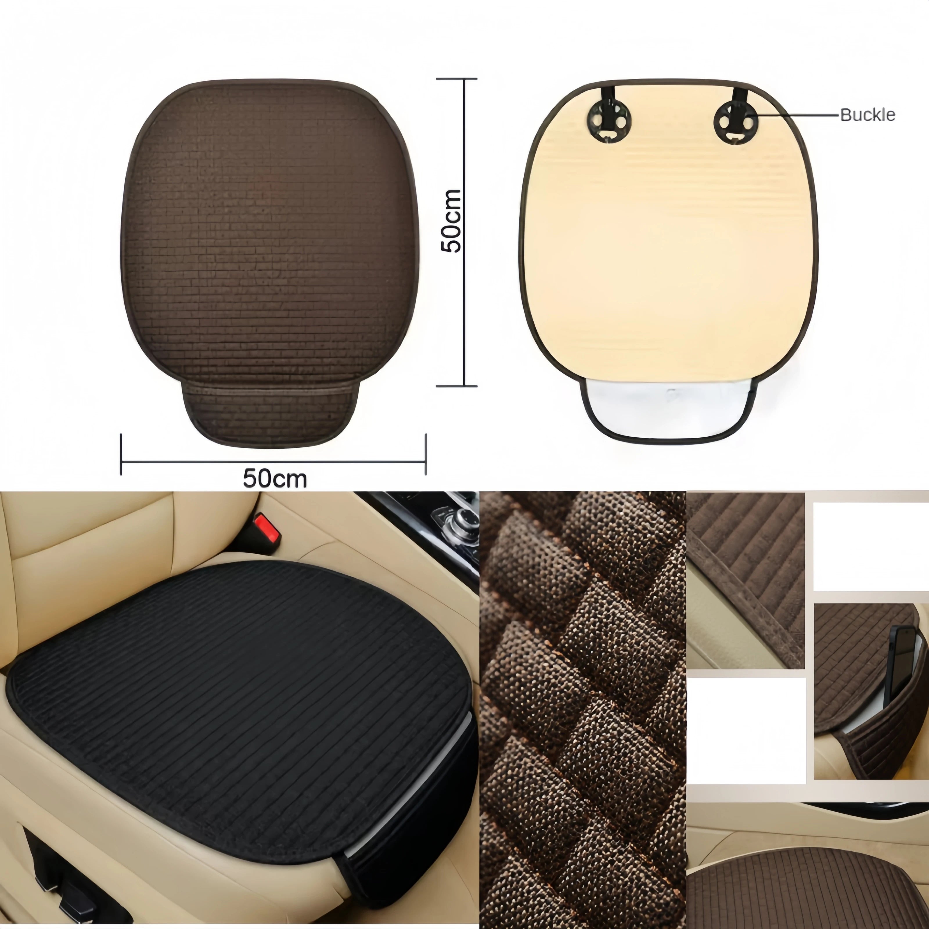 Universal Anti-slip Car Seat Cover Car Seat Front Seat Protector Breathable Linen Comfort Cushion Accessories