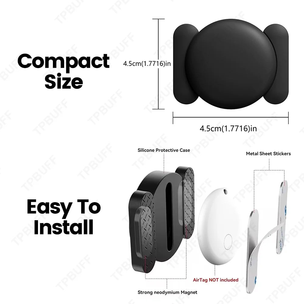 GPS Smart Tag for Android Google Find My Tracker Kits with Strong Magnetic Suction Silicone Shell Anti-loss for Motorcycles & Ca