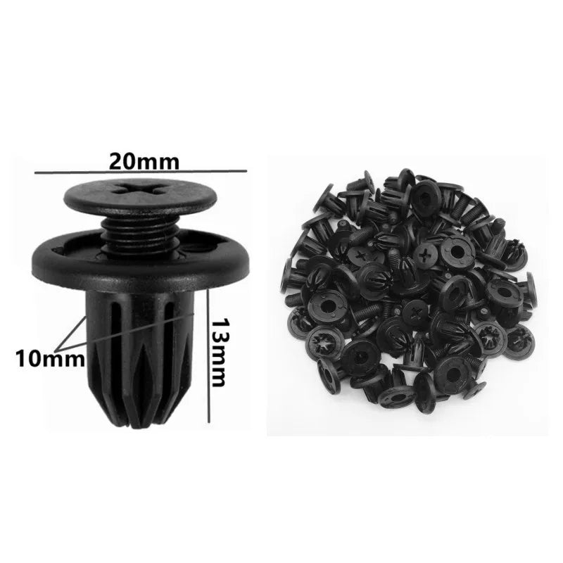 60Pcs 5mm 6mm 7mm 8mm 9mm 10mm Hole Car Bumper Rivet Fastener Auto Fender Trim Panel Screw Clips For Honda Nissan Toyota Hyundai