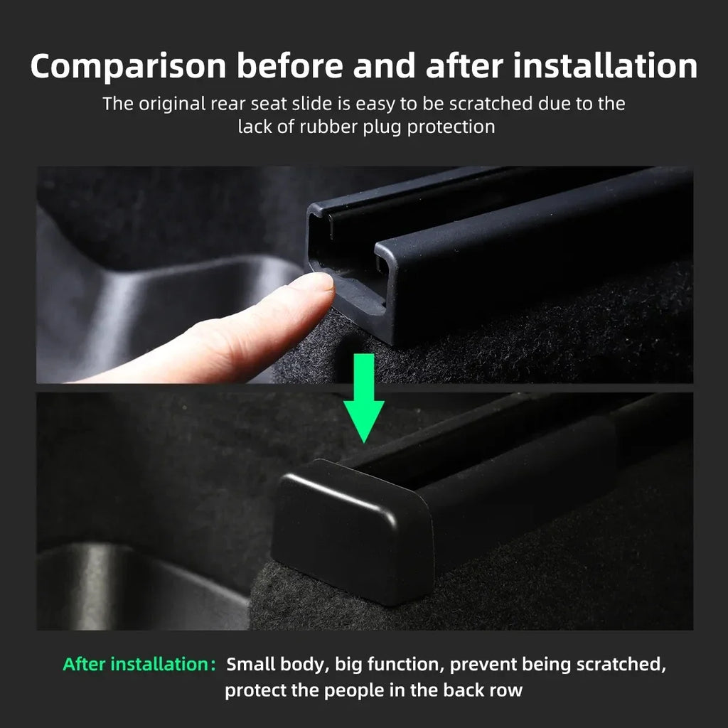 Anti-bumping Rear Seat Rails Cover for Tesla Model Y Juniper 2025 Model 3 2024 2025 Safety Children Kids Parts Trim Accessories