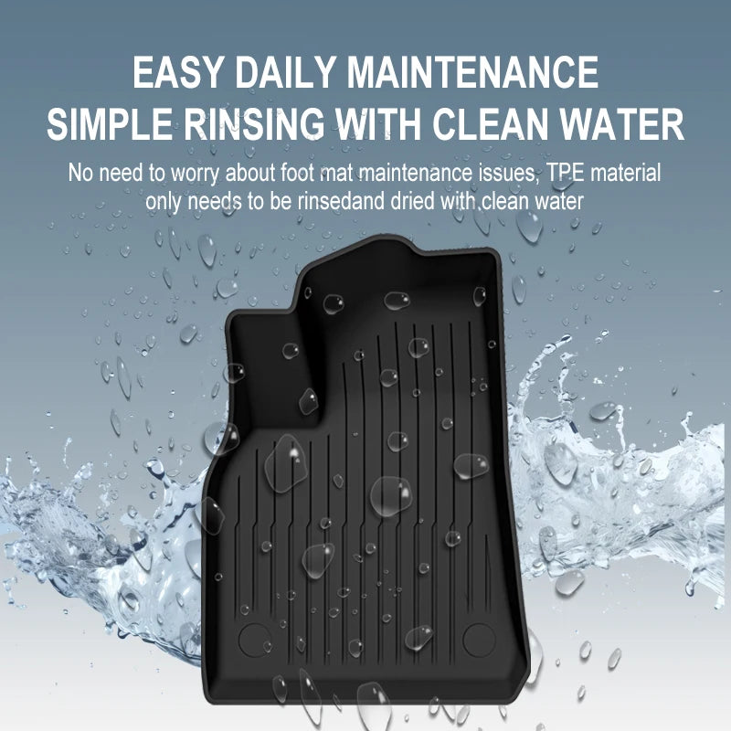 Car Floor Mats for Tesla Model 3 Y 2019-2025 Car Four Seasons Waterproof Non-slip Floor Mat NEW TPE Special Car Accessories