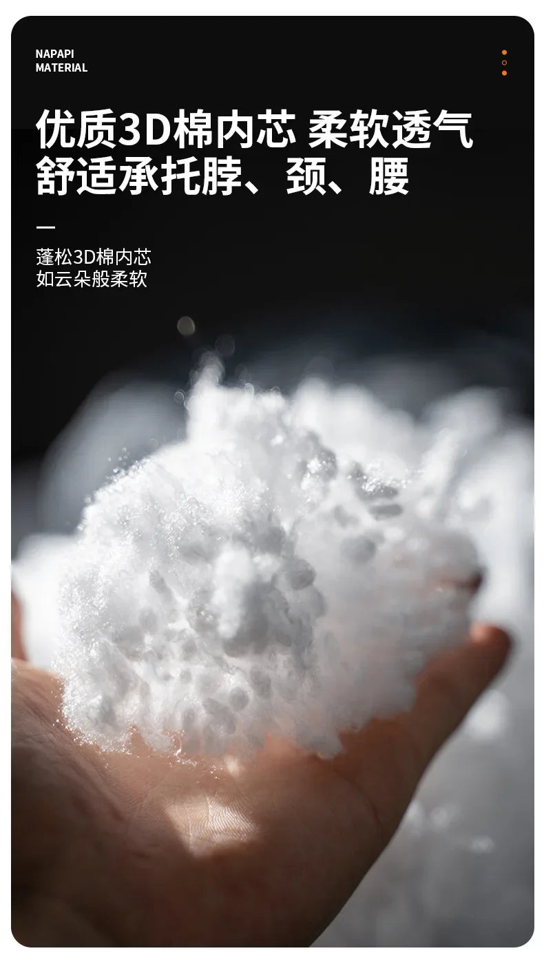 Quality Nappa Leather Car Headrest Lumbar Support Cushion Comfortable Soft Car Neck Pillows Waist Pillow Car Interior Accessorie